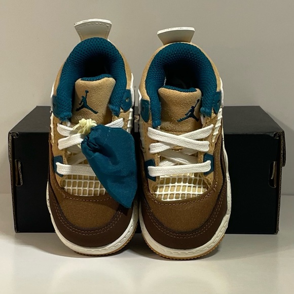 ❌SOLD❌[BRAND NEW] AIR JORDAN 4 RETRO CACAO WOW TODDLER SHOES SIZE 5C SNEAKERS 🥥 - Picture 10 of 15